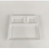 Блюдо для подачи из меламина трехсекционное белое 27×22,5×2,5 см