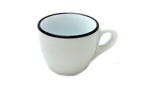 Чашка espresso 75 мл Pennellessa Black rims серия "Verona Millecolori"