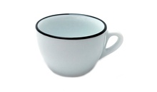 Чашка cappuccino 180 мл Pennellessa Black rims серия "Verona Millecolori"