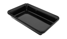 Блюдо для викладання продуктів з меламіну 20×15×5,5 см чорне