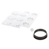 KIT TARTE RING PARADIS D80 MM Форма силіконова Ø70 h11 mm + 6  кілець  (d 80 mm, h 20 mm) - 1*6 форм