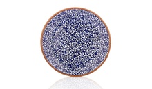 Тарелка для пиццы 32 см, декор Edera Cobalt, серия Tinta