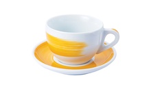 Чашка cappuccino large 260 мл Yellow stroke B "Verona Millecolori Hand Painted Brush stroke B Yellow