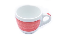 Чашка espresso 75 мл Red stroke B "Verona Millecolori Hand Painted Brush stroke B Red with Staffage
