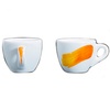 Чашка сappuccino 180 мл Orange Verona Millecolori Hand painted Single brush stroke A with handle