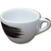 38445 Чашка cappuccino 180 мл Black stroke B "Verona/Palermo Millecolori Hand Painted Brush stroke B