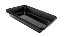 Блюдо для викладання продуктів з меламіну 30×19,5×5,5 см чорне
