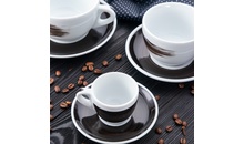Чашка espresso 75 мл Black stroke B "Verona Millecolori Hand Painted Brush stroke B Black with Staff