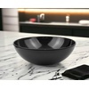 Блюдо круглое глубокое из меламина черное 31,6×10,8 см 4 л