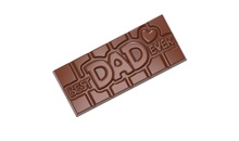 Форма для шоколада поликарбонатная "Best dad ever" 118х50 мм h 8 мм, 1х4 шт./45 г