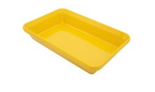 Блюдо для викладання продуктів з меламіну 30×19,5×5,5 см жовте