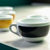 38445 Чашка cappuccino 180 мл Black stroke B "Verona/Palermo Millecolori Hand Painted Brush stroke B