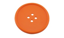 Костер "Button" d 100 мм, цвет оранжевый, каучук