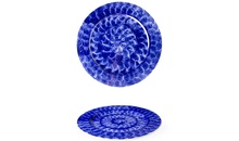 Тарелка круглая 24 см декор Plait серия "Indigo"