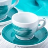 Чашка cappuccino large 260 мл Green stroke B "Verona Millecolori Hand Painted Brush stroke B Green w