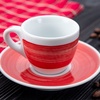 Чашка espresso 75 мл Red stroke B "Verona Millecolori Hand Painted Brush stroke B Red with Staffage