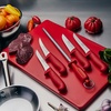 Разделочная доска красная 450х300х12 мм Basic line