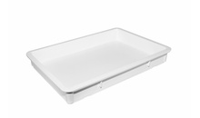Контейнер для тіста без кришки білий 24 л 65×45×8,5 см