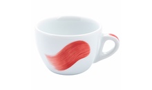 Чашка сappuccino 180 мл Red Verona Millecolori Hand painted Single brush stroke A with handle