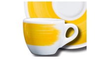 35181 Чашка espresso 75 мл Yellow stroke A "Verona Millecolori Hand Painted Single Brush stroke A Ye
