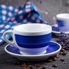 35127 Чашка cappuccino large 260 мл Blue stroke B "Verona Millecolori Hand Painted Brush stroke B Bl