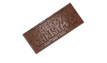 Форма для шоколада поликарбонатная "Merry Christmas" 118х50 мм h 8 мм, 1х4 шт./45 г
