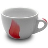 Чашка cappuccino 180 мл Fiamma Red серия "Verona Millecolori Hand Painted Fiamma Red with Staffage R