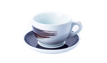Чашка cappucino large 260 мл Black stroke B "Verona/Palermo Millecolori Hand Painted Single Brush st