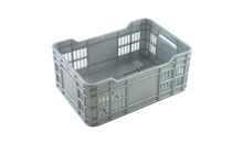 C021MS Ящик для фруктів 20x14x9 см, пластик, колір срібний
