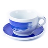 35127 Чашка cappuccino large 260 мл Blue stroke B "Verona Millecolori Hand Painted Brush stroke B Bl